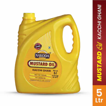 Kachi Ghani Pure Mustard Oil | Pure Sarso Cooking Oil -5 Litres