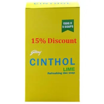 Cinthol Lime Refreshing Deo Soap 150 g (Pack of 5)