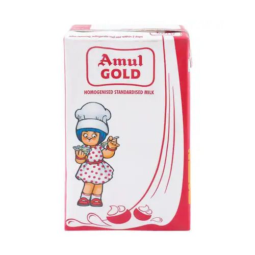 Amul Gold Homogenised Standardised Milk 1 L (Tetra Pak)