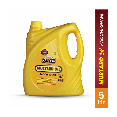 Kachi Ghani Pure Mustard Oil | Pure Sarso Cooking Oil -5 Litres
