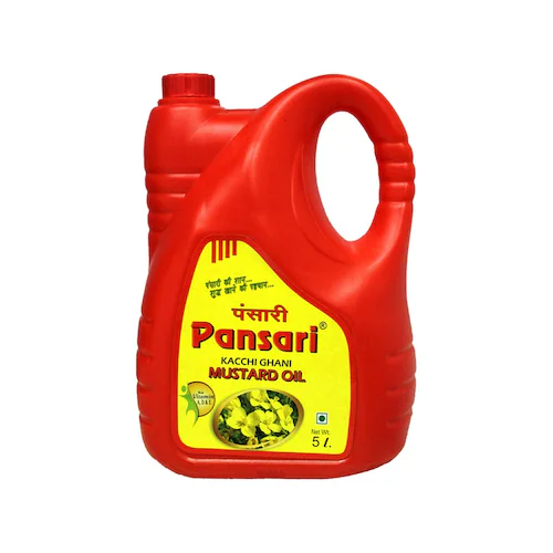 Pansari Kachi Ghani Mustard oil/Sarso Cooking Oil|  - 5 Litre Can
