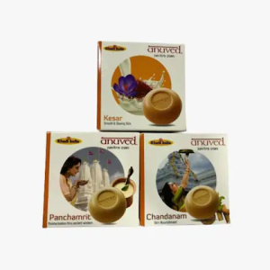 Anuved Herbal Chandanam, Panchamrit and Kesar Soap, 125g