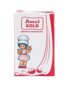 Amul Gold Homogenised Standardised Milk 1 L (Tetra Pak)